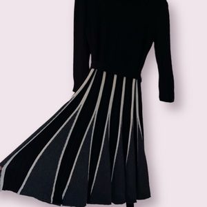 Art Deco Style A-Line Sweater Dress